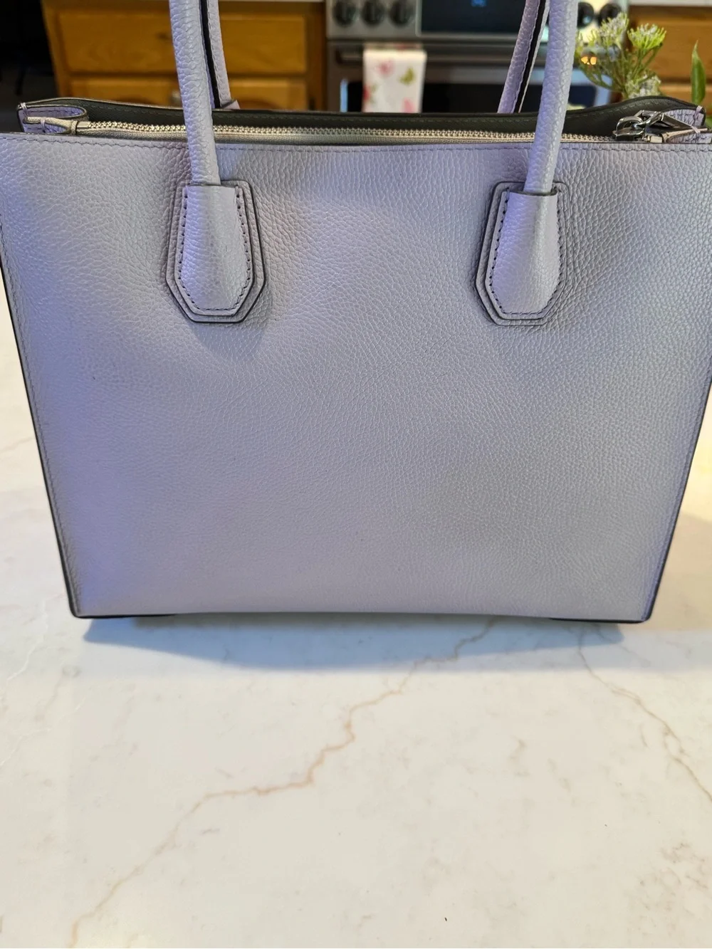 Michael Kors Lavender Pebbled Leather Satchel w/Removable Strap